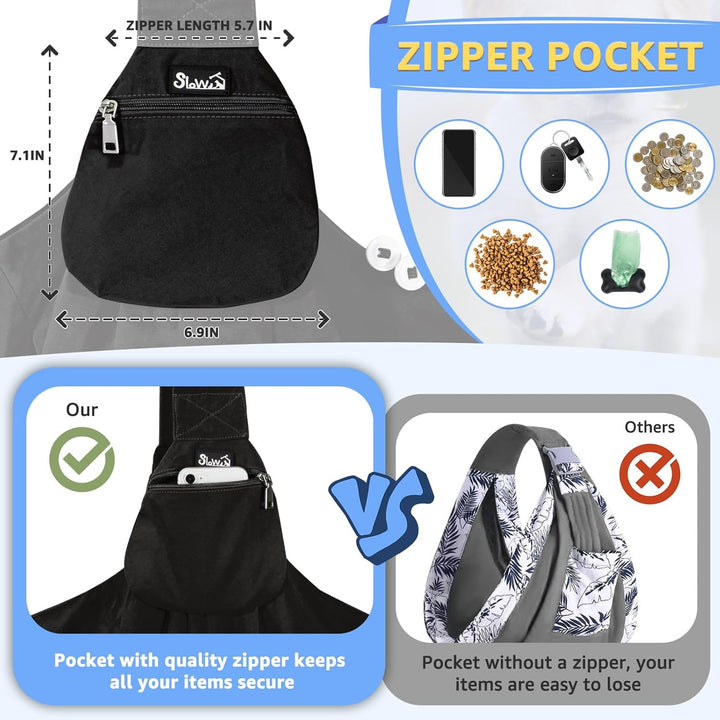 SlowTon Hundetragetasche, Haustier Hundetasche mit verstellbarem, gepolstertem Schultergurt und Fron