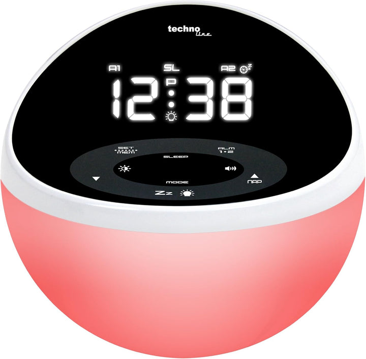 Technoline, WT 500 Premium-Radiowecker, weiss-schwarz, 14,5 x 14,5 x 12,5 cm