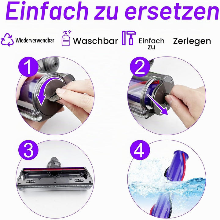 Elektrische Bürste, Ersatzteil Direktantrieb Reiniger Kopf Turbine Bodendüse Kompatibel mit Dyson V7