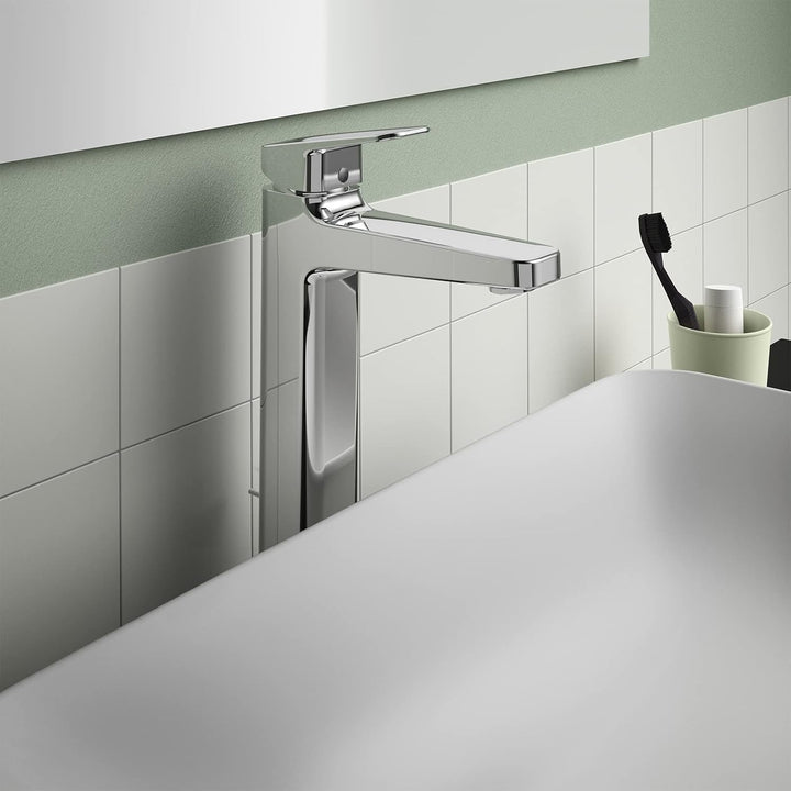 Ideal Standard BD277AA Ceraplan Waschtischarmatur H250, verlängerter Sockel, ohne Ablaufgarnitur, Au