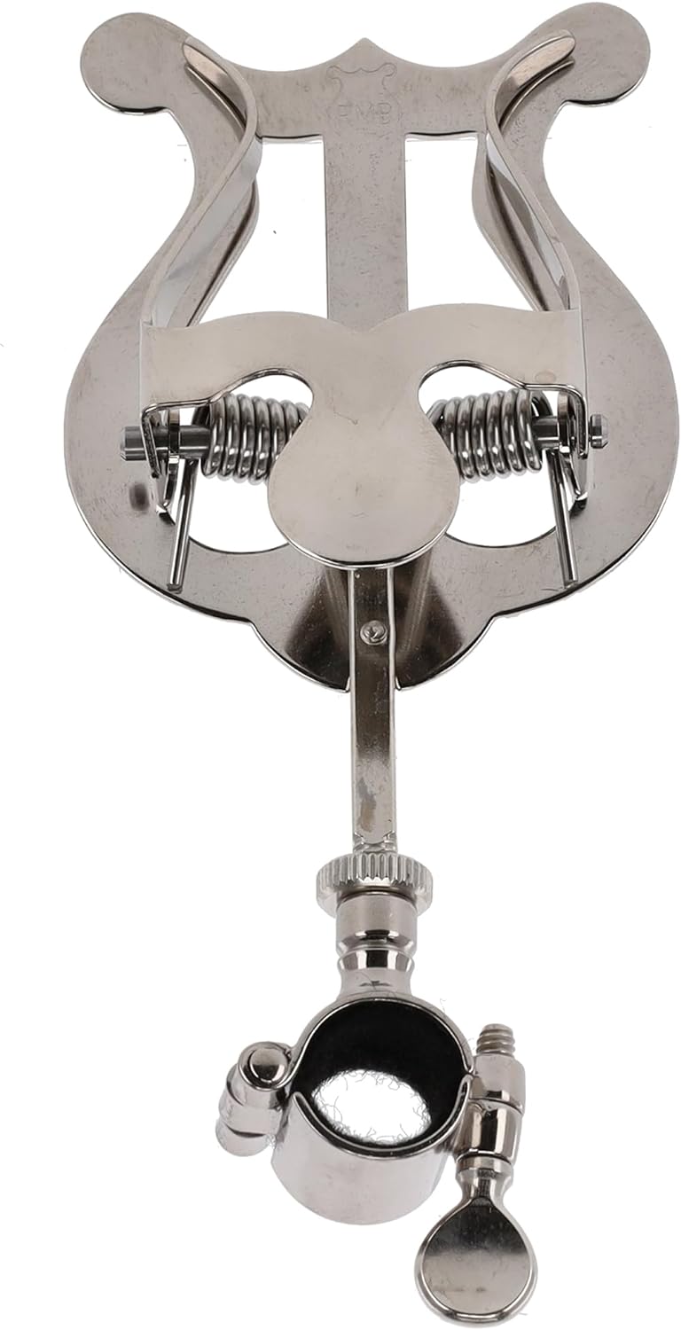 Gewa 730568 Marschnotenhalter Trompete kleine Lyra, Scharnierring 14mm, vernickelt Trompete 1 Drücke