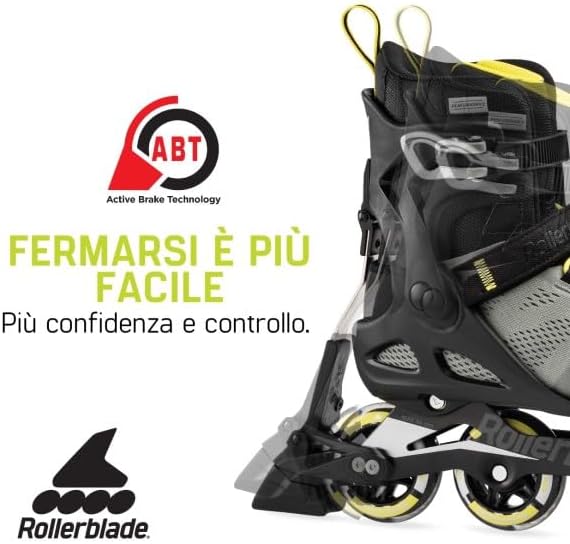 Rollerblade 295 Silver/Neon Yellow, 295 Silver/Neon Yellow