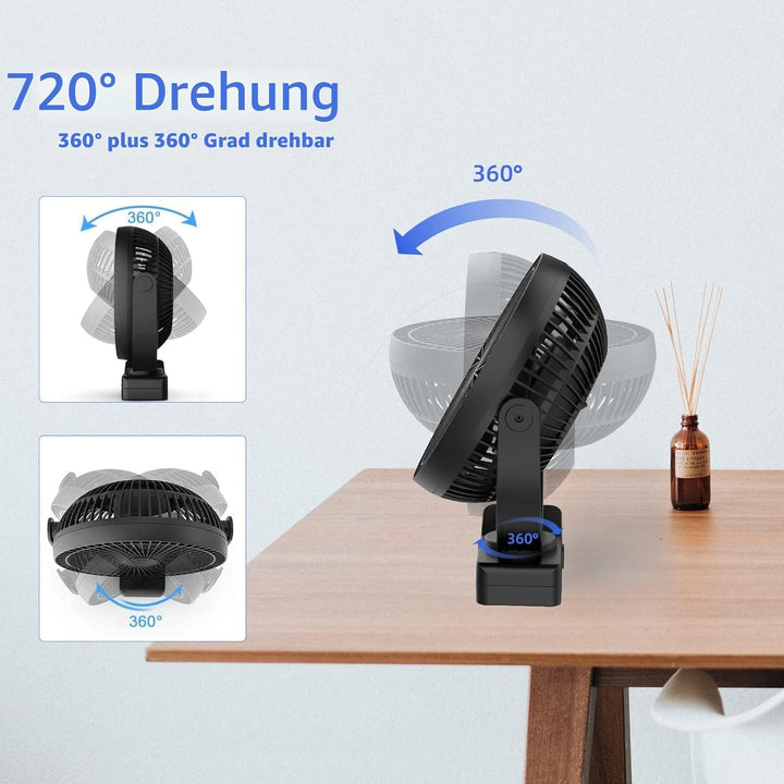 ATEngeus USB Ventilator, Handventilator Ventilator Klein Ventilator USB Mini Ventilator 4 Geschwindi