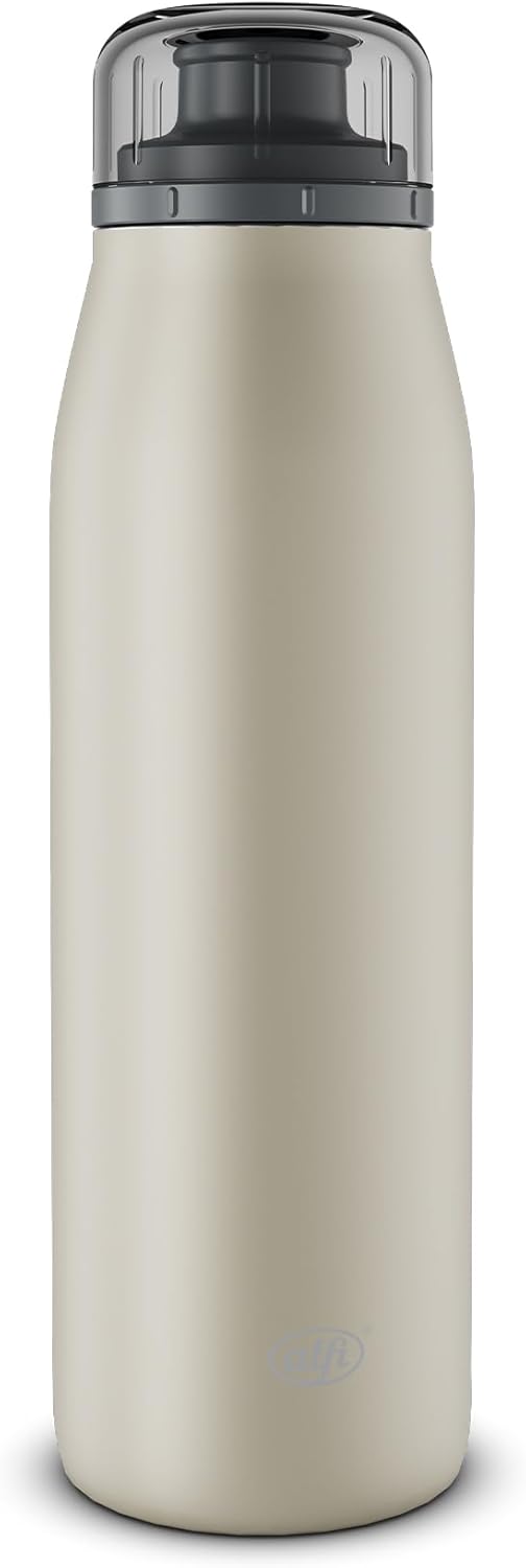 alfi ISO BOTTLE 500ml, beige, Isoliertrinkflasche aus Edelstahl, absolut dichter Drehverschluss, häl
