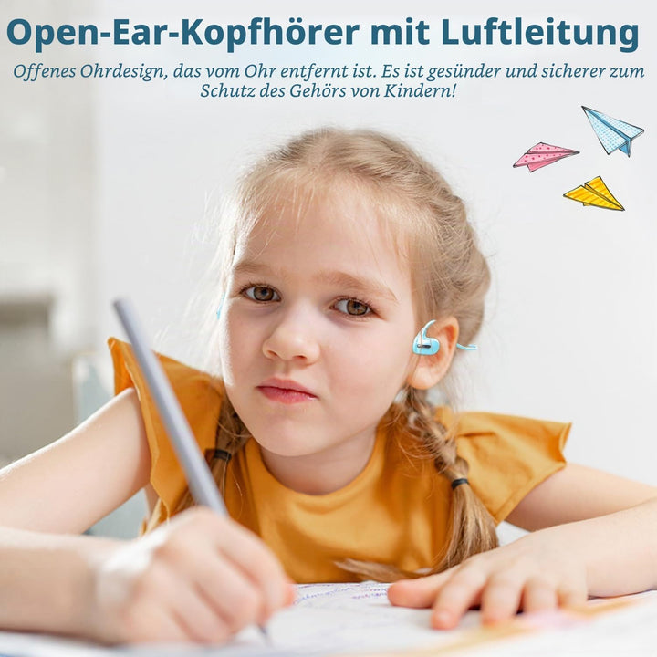 BANIGIPA Kinder-Kopfhörer, offene Ohr-Kopfhörer bequem für Teens Kind Jungen Mädchen, drahtlose Blue