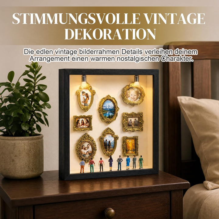 DIY Mini Museums Silhouettenbox, Bilderrahmen mit LED‑Licht
