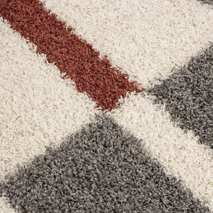 Hochlfor Teppich Wohnzimmer Kariertes Design Schlafzimmer Esszimmer Flur Läufer Küche Weicher Langfl