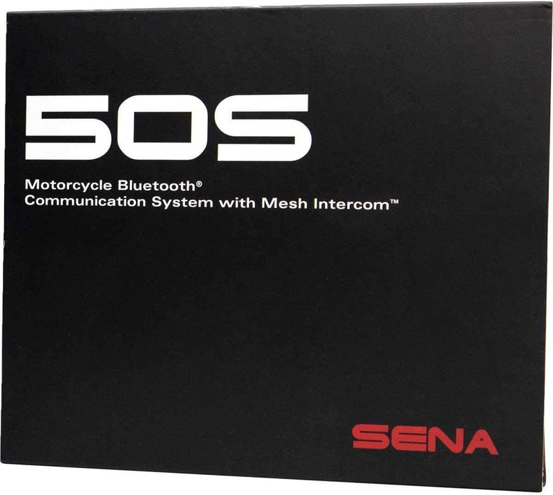 Sena 50S Motorrad Bluetooth Kommunikationssystem mit Mesh 2.0 Intercom, Doppelpack Doppelpack 50S, D