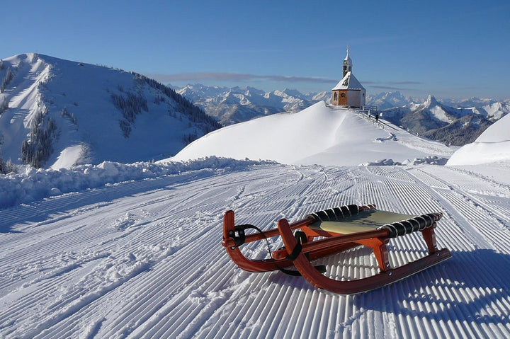 Freizeitrodel German Luge 120D blau Lenkriemen aus Gurtband