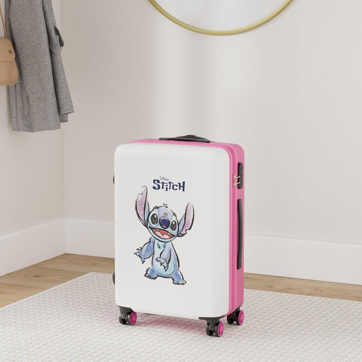 Disney Stitch Naughty Make a Face Blauer Kinderkoffer 50x38x20 cm Starres ABS Seitliches Zahlenschlo