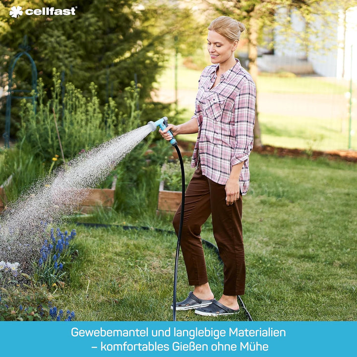 CELLFAST Reinigungsspritze Reinigungslanze Set Mit Dehnbaren Wasserschlauch Gartensprinkler Rasenspr