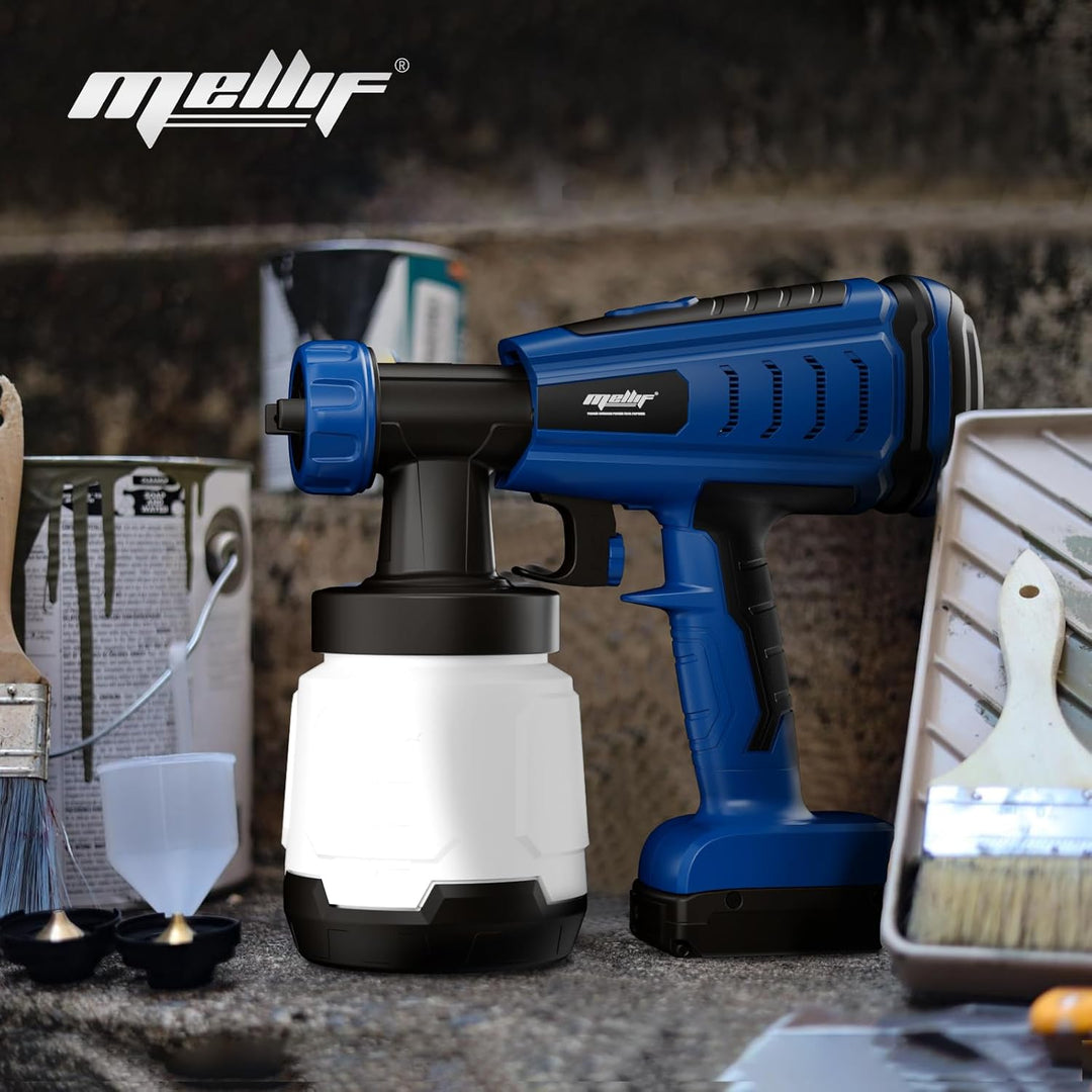 Mellif Akku Farbsprühsystem für Bosch professional 18V Akku, Farbsprühgerät Akku mit 800 ml Behälter