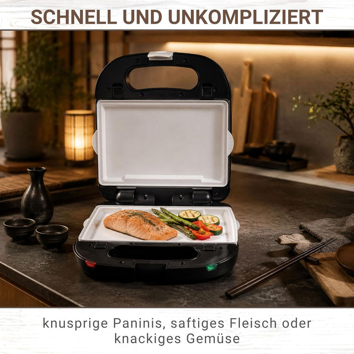 Syntrox Germany Teppanyaki Flatgrill mit keramisch beschichteten Backplatten