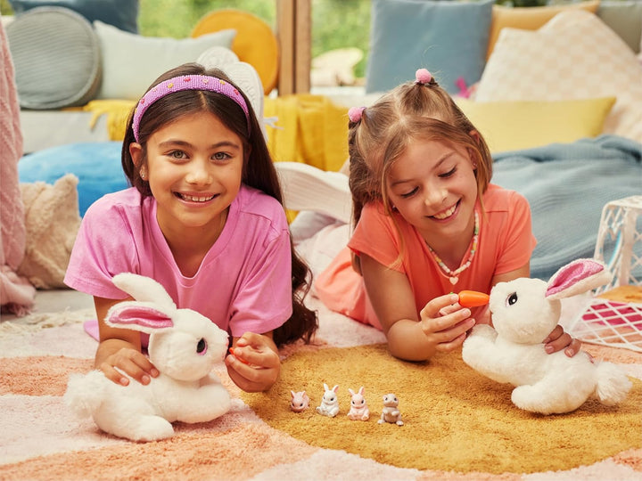 Pets Alive Mama Bunny Surprise von ZURU, realistischer, elektronischer Plüschhasen-Roboter, Überrasc