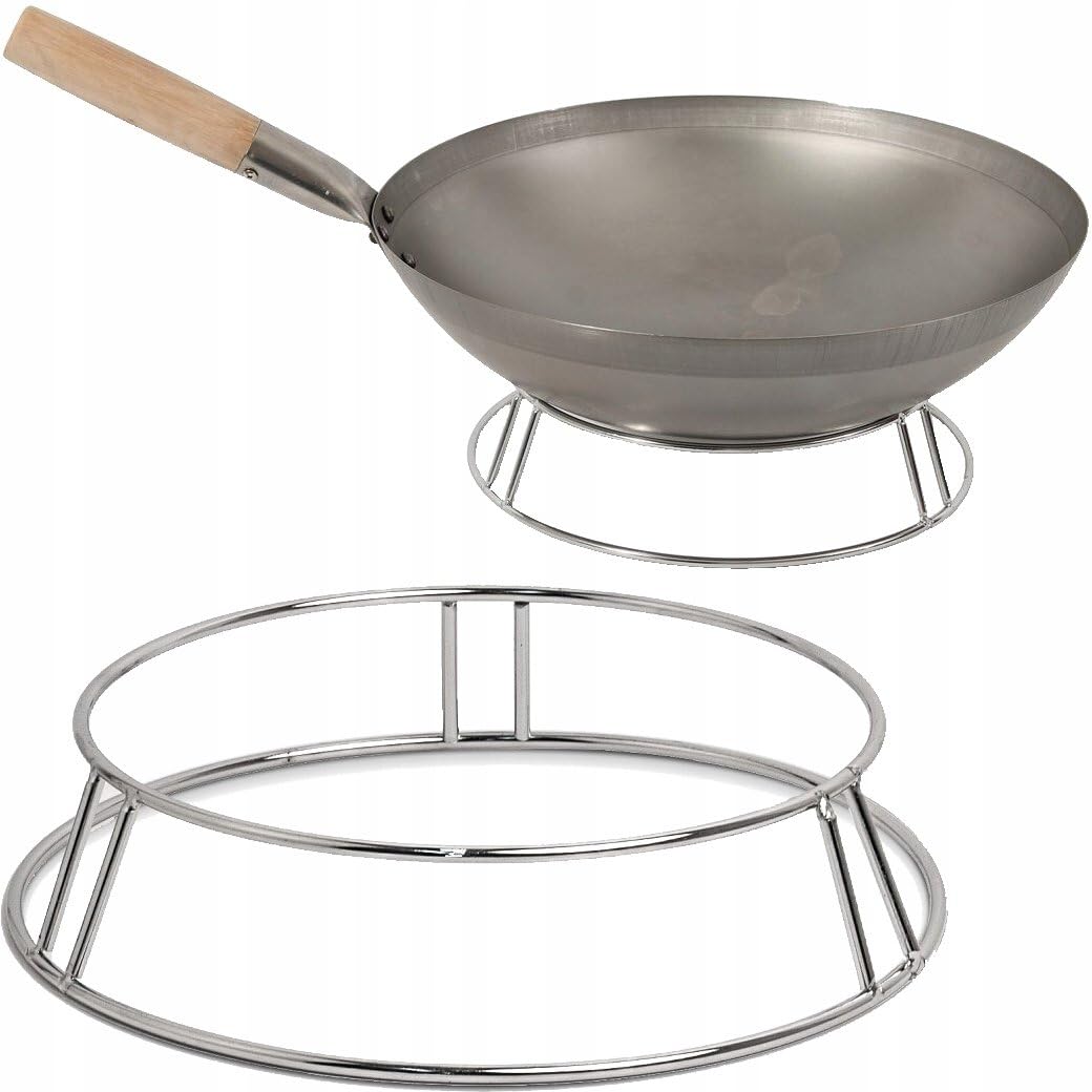 Wokständer ASIATICA Wok Ringhalterung für Woks 27 cm unten 24 cm oben Wokständer über Gasflamme den
