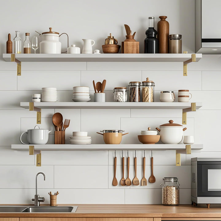 6 Stück robuste Regalhalterungen 15,2 cm Wandmontage Industrie Metall Regalstützen mit Lippe