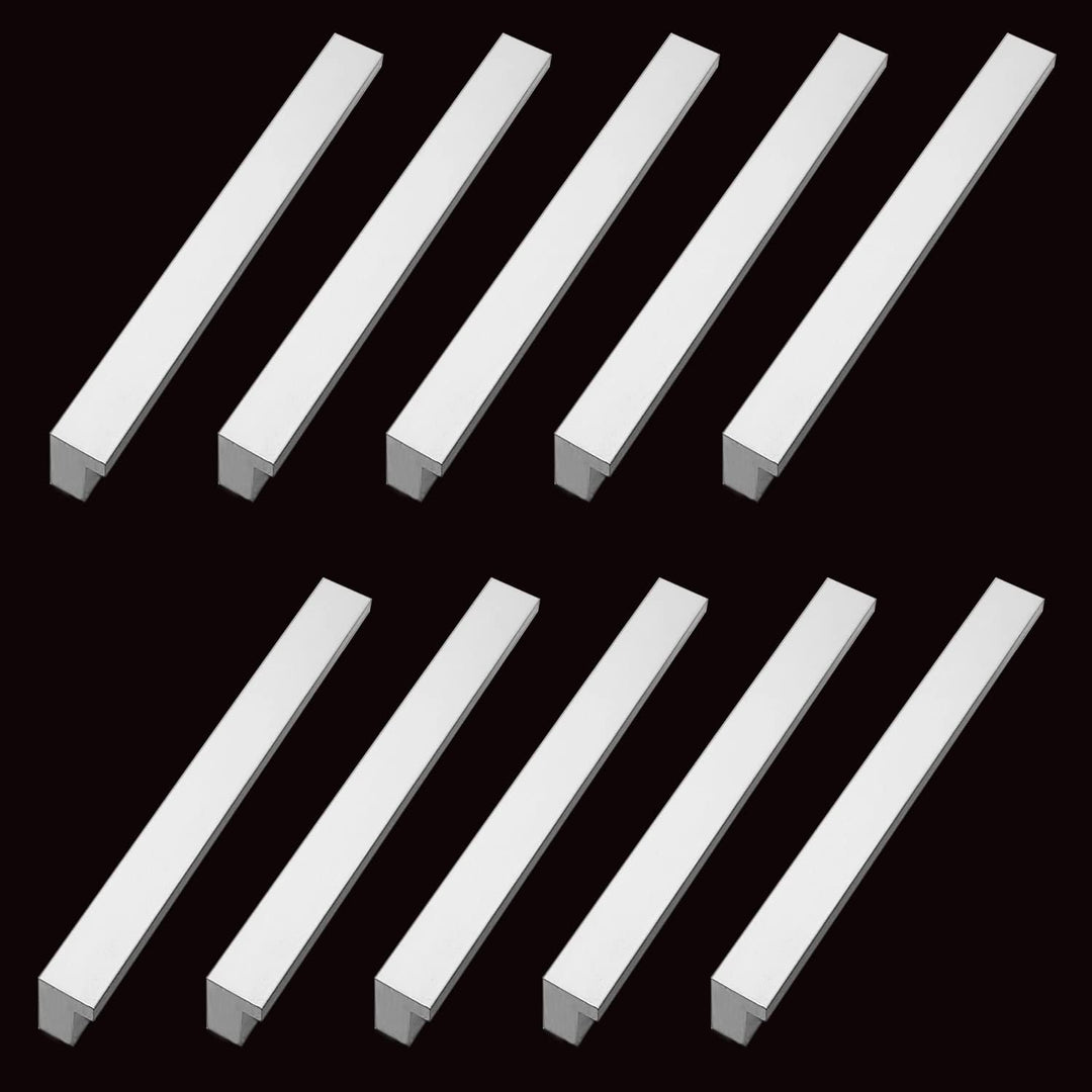 Qrity 10-Pack moderne Aluminiumlegierung Schrank Schrank Türgriff Möbel Schublade zieht Knöpfe, Loch