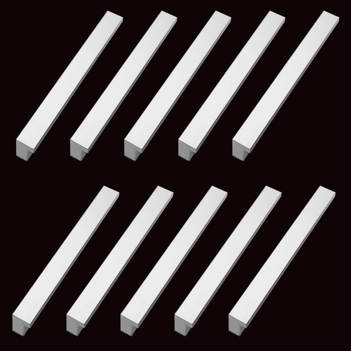 Qrity 10-Pack moderne Aluminiumlegierung Schrank Schrank Türgriff Möbel Schublade zieht Knöpfe, Loch