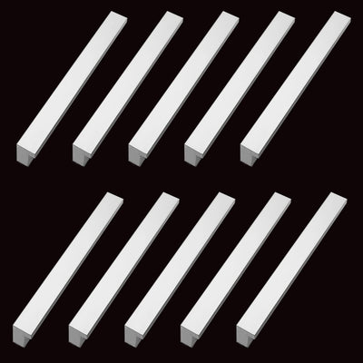Qrity 10-Pack moderne Aluminiumlegierung Schrank Schrank Türgriff Möbel Schublade zieht Knöpfe, Loch