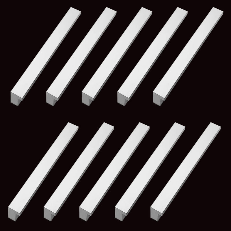 Qrity 10-Pack moderne Aluminiumlegierung Schrank Schrank Türgriff Möbel Schublade zieht Knöpfe, Loch