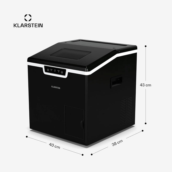 Klarstein Icefestival Bullet Eiswürfelmaschine – 20 kg/24 h, 400 W, 3-Liter-Tank, Eiswürfel & Gerieb