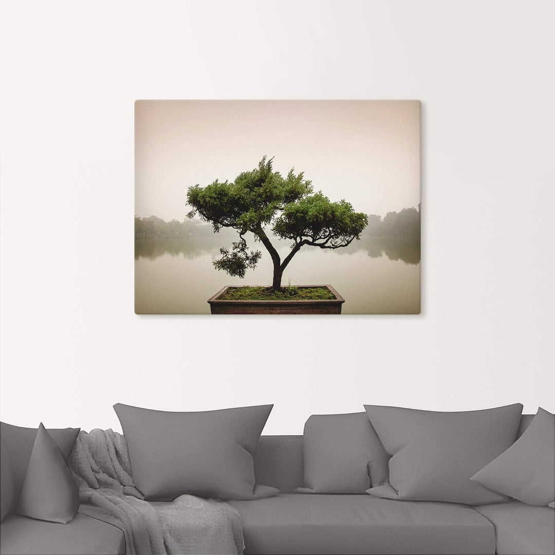 ARTland Leinwandbilder Wandbild Bild auf Leinwand 80x60 cm Botanik Bäume Fotografie Grün Chinesische