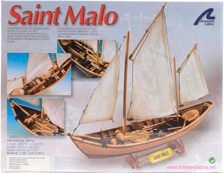Artesanía Latina 19010. Schiffsmodell aus Holz Französische Fischerboot Doris Saint Malo Massstab 1: