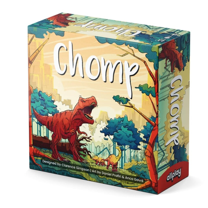 Allplay Chomp - Dinosaur Drafting Game | Tile-Laying Strategy Game for 1–4 Players | Fast-Paced, Fam