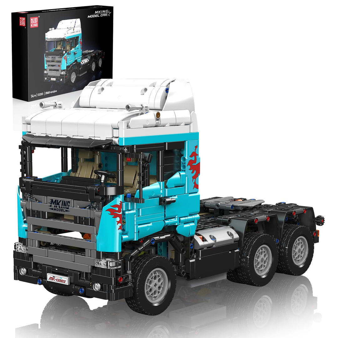 Mould King RC Traktor LKW Bausatz, Sattelschlepper Modell für Jungen ab 14 Jahren, 13203 realistisch