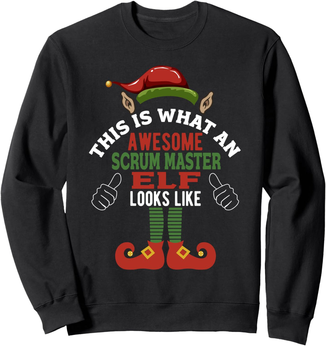 Awesome Scrum Master Elf Funny Christmas Sweatshirt