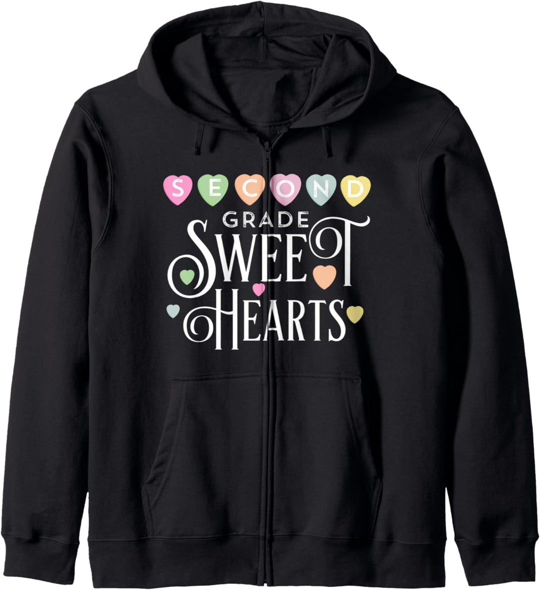 2nd Grade Teacher Valentines Second Class Full Sweethearts Kapuzenjacke