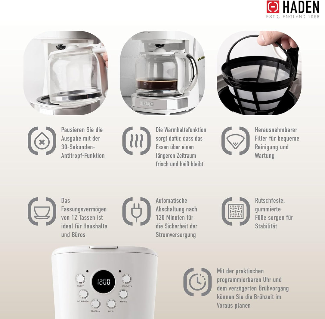 HADEN Heritage Kaffemaschine 1.8 L (Ivory), Ivory
