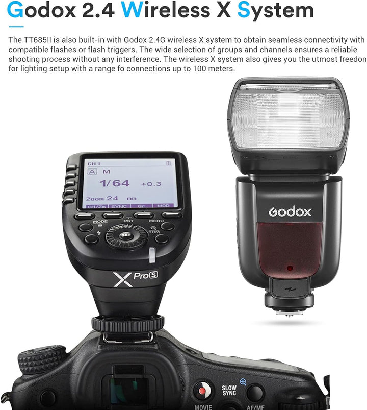 Godox TT685II-O TT685OII Speedlite TTL-Blitzkamera 2.4G HSS High Speed 1/8000s GN60 Kompatibel m