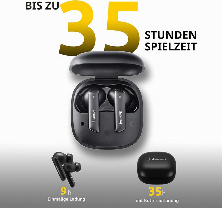 Intenso Buds Pro - TWS True Wireless Kopfhörer T510HAE mit Hybrid ANC, ENC, Bluetooth und bis zu 35