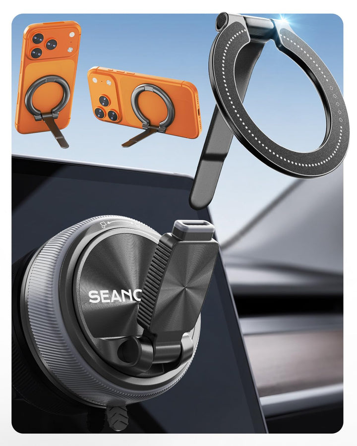 SEANCHEER S-68 Abnehmbare 2-in-1 Handyhalterung Auto für MagSafe