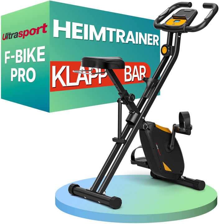 Ultrasport F-Bike Pro Heimtrainer Fahrrad Klappbar I Hometrainer Fahrrad Klappbar bis 150 KG mit Kom
