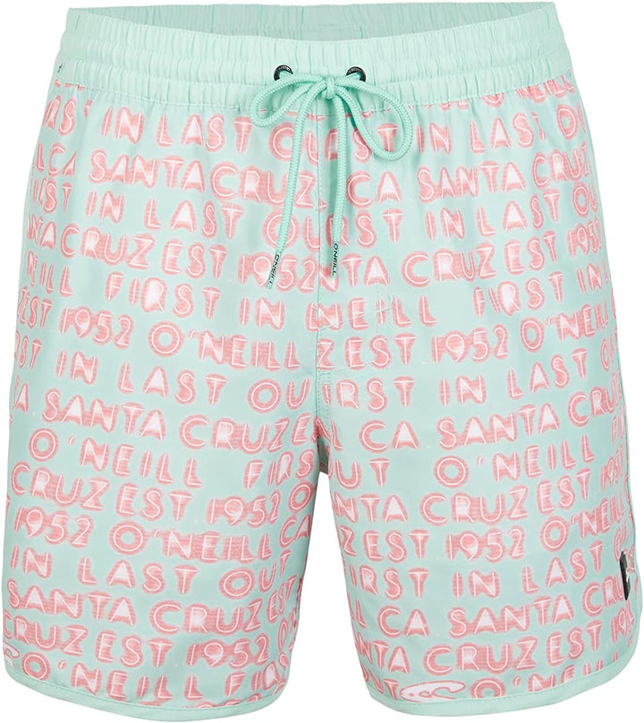 O'Neill Herren Badehose S-M 35044 Beach Glass Neon Lights, S-M 35044 Beach Glass Neon Lights