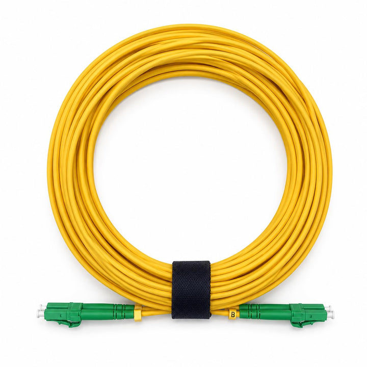 Elfcam® - LWL Glasfaser-Kabel LC/APC auf LC/APC Stecker, Duplex Singlemode 9/125μm OS2 Patchkabel (2