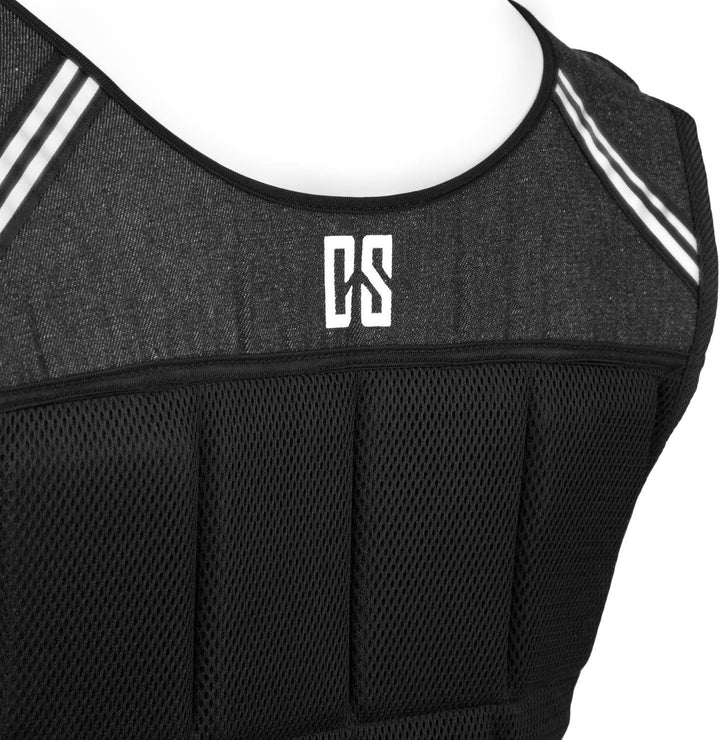 CAPITAL SPORTS Vestpro 10/20 - Gewichtsweste, Fitness-Weste, Weightvest, 10 oder 20 kg, 23 herausneh