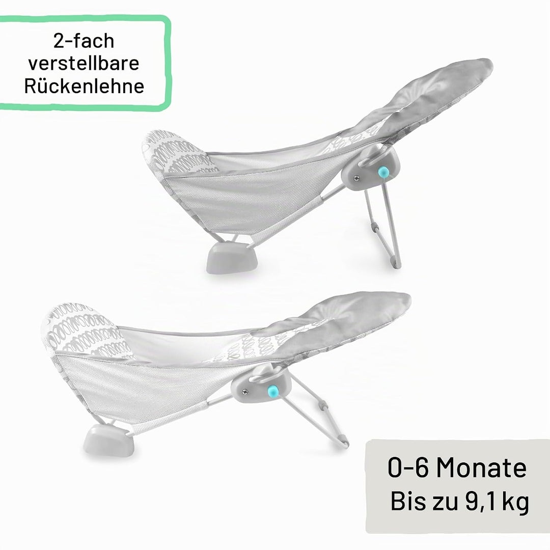 Ingenuity, Faltbarer Baby-Badewannensitz mit 2 Positionen, verstellbare Unterstützung für Waschbecke