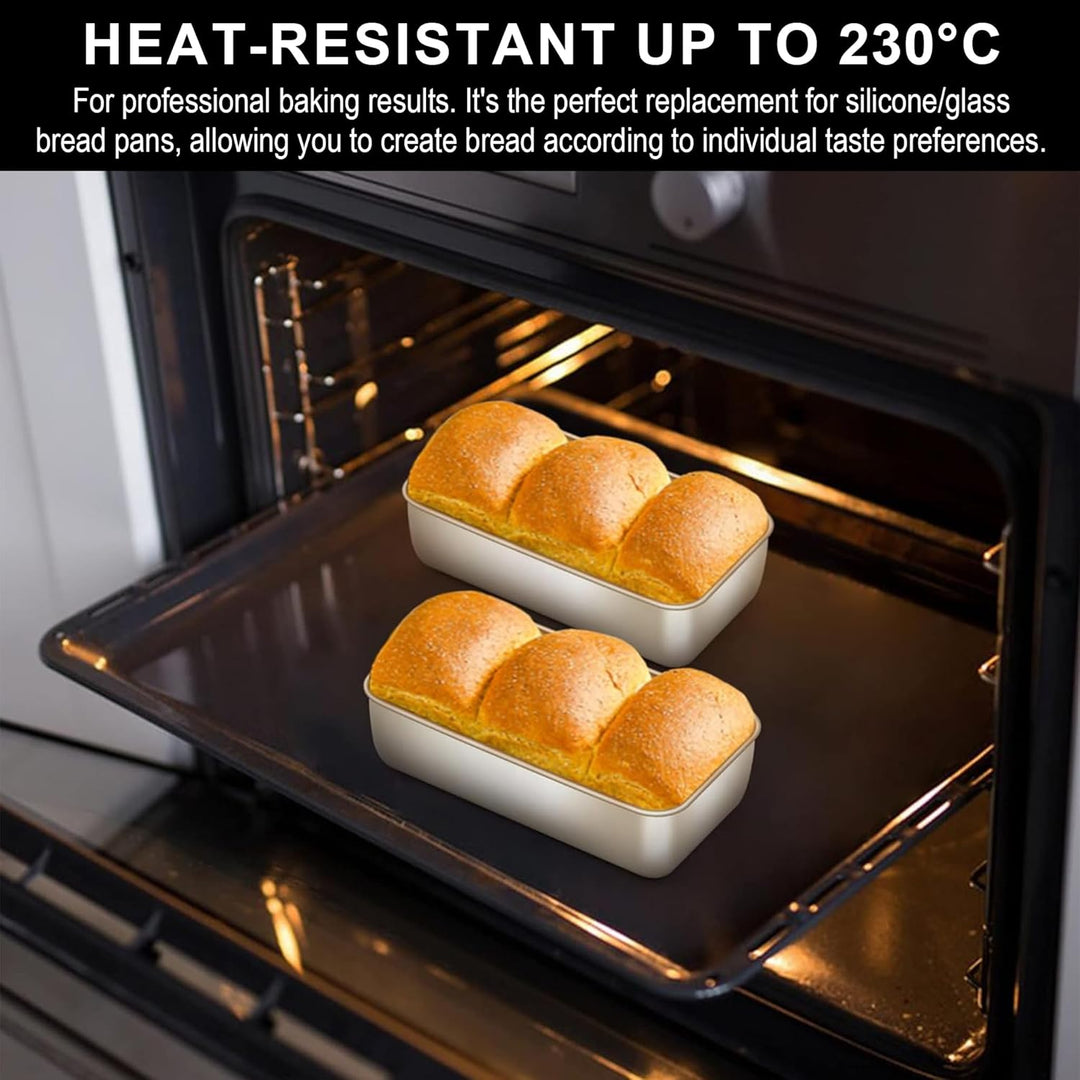2 Stück Edelstahl Brotbackform Kastenform 30cm - Rechteckige Backform für Brot & Kuchen, Kastenkuche