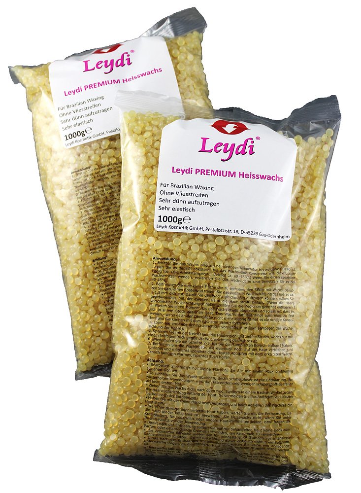 Leydi PREMIUM Heisswax Honig 3Kg, Brazilian Waxing, Profi Produkt zur Haarentfernung mit Heisswachs