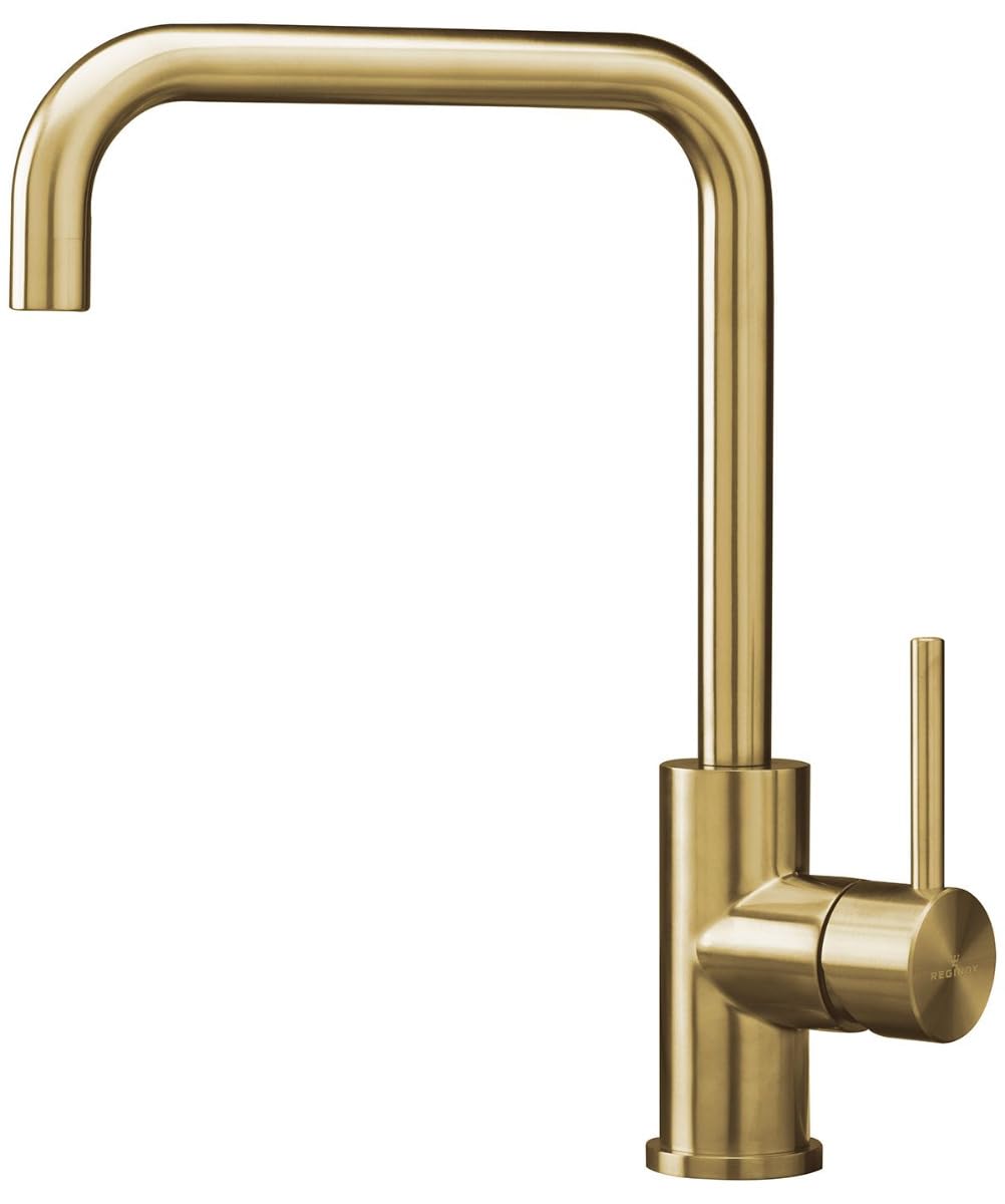 Reginox Armatur R38970 CRYSTAL GOLD II mit Festauslauf, Edelstahl PVD-Beschichtung in neuer PVD Farb