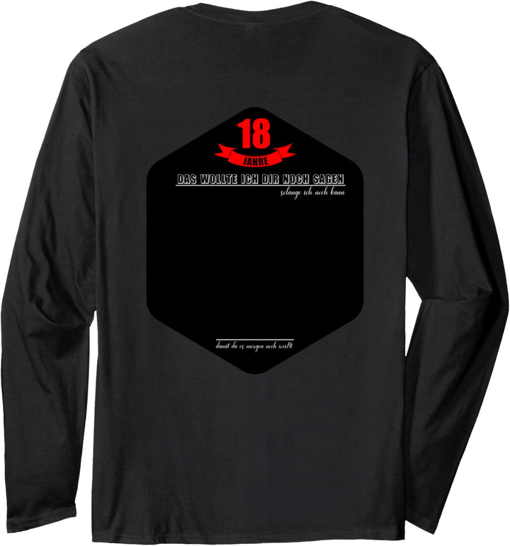 18 Jahre Geburtstag Party Lustiges 18 Geburtstag Gästebuch Langarmshirt