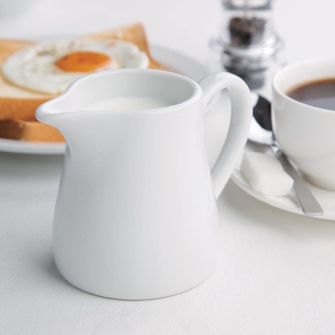 Olympia U821 creme oder Milch Krug mit Griff, 10 oz (Pack von 6) 305ml 10.75oz Einzelbett, 305ml 10.