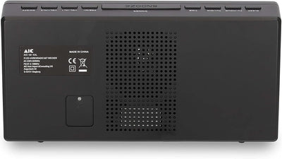 AIC Radiowecker mit gut ablesbarem XXL Display dimmbar 2 Weckzeiten 48 schwarz Schlanke Bauform, Sch