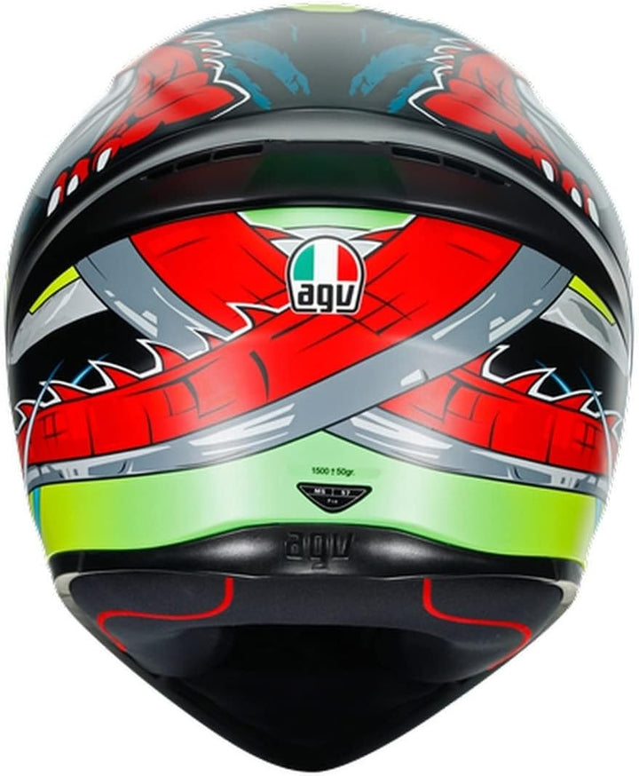AGV Helm K1 MULTI MS DUNDEE MATT LIME/ROT