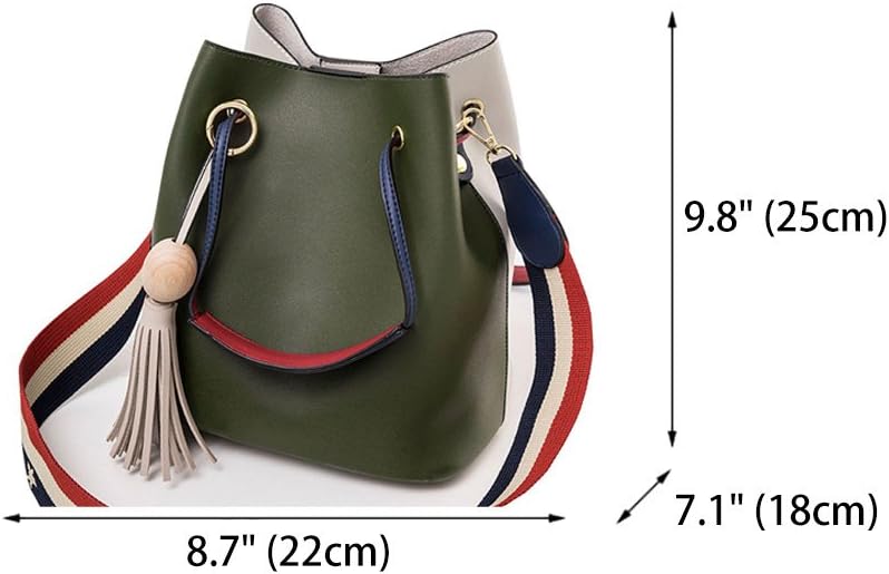 DEERWORD Damen Taschen Handtaschen Elegant Frau Schultertaschen Lack PU-Leder Henkeltaschen Grün, Gr