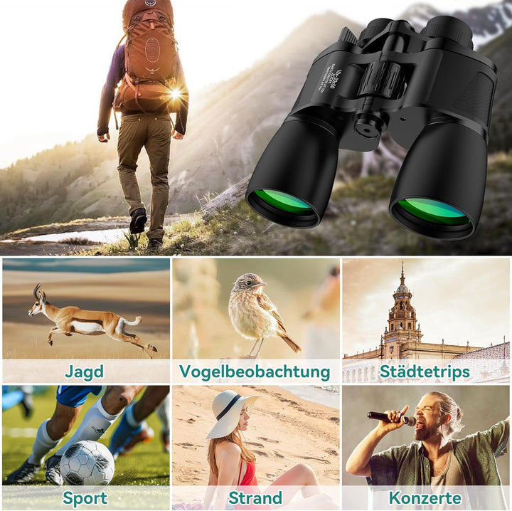 MLight 10-30x50 Zoom-Fernglas für Erwachsene, leistungsstarkes Fernglas für Vogelbeobachtung, Jagd,