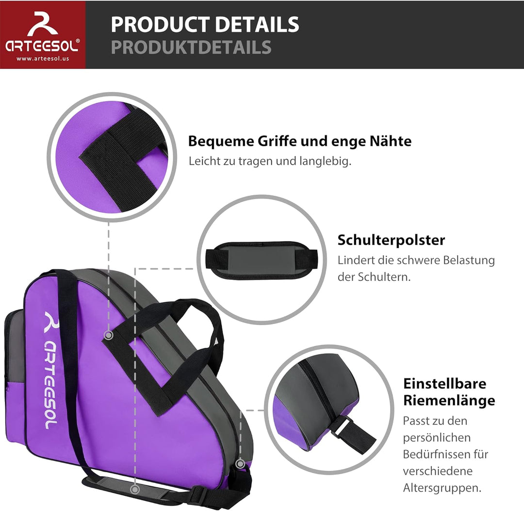 Blackace arteesol Rollschuhe Tasche, Inliner Tasche, Schlittschuhe Tasche, Skatertasche für Kinder/E